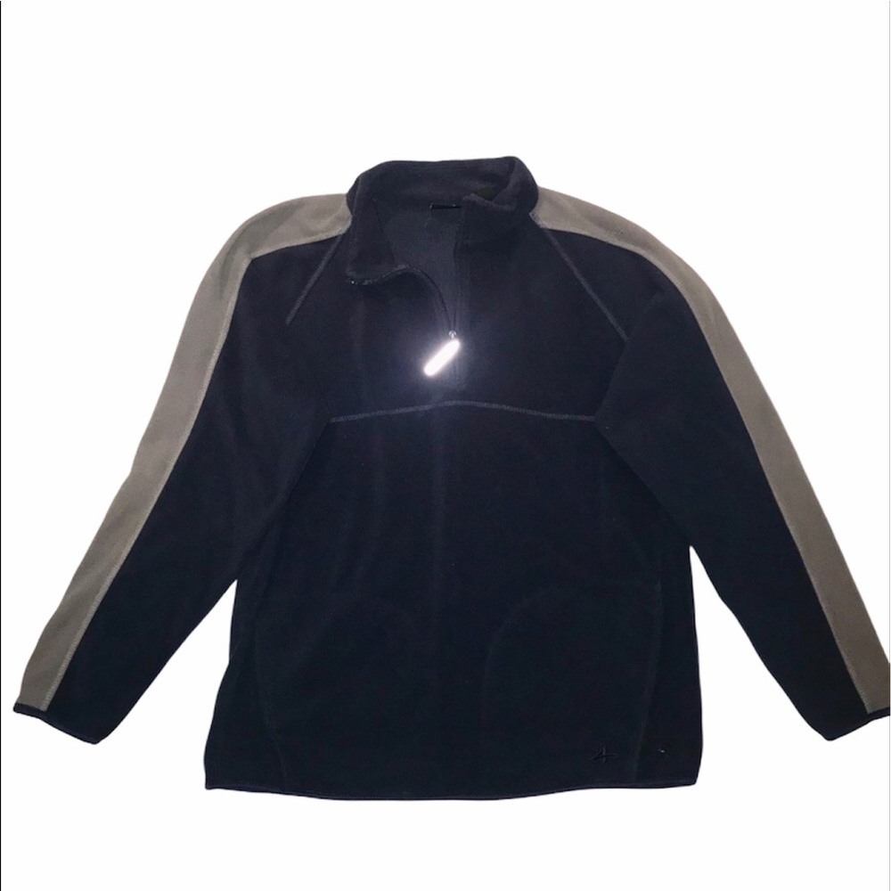 Athletech Dark Navy Blue Grey Fleece jacket size medium